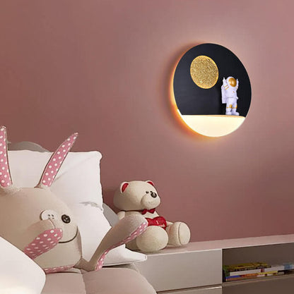 Modern Space Theme Round LED Wall Lamp