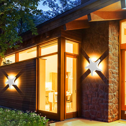 Modern Coastal Starfish LED Outdoor Wall Lamp