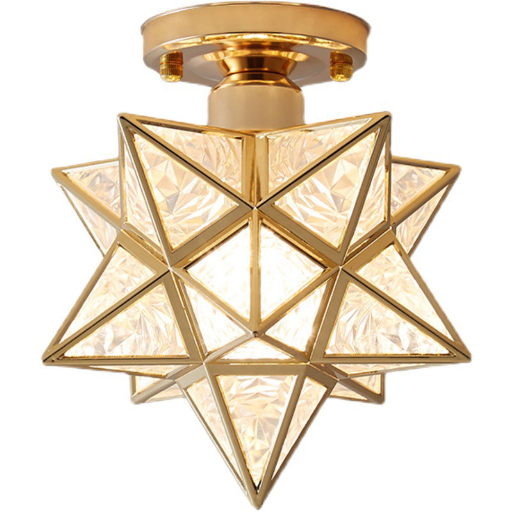 Beautiful Star Shaped Glass Pendant Lighting