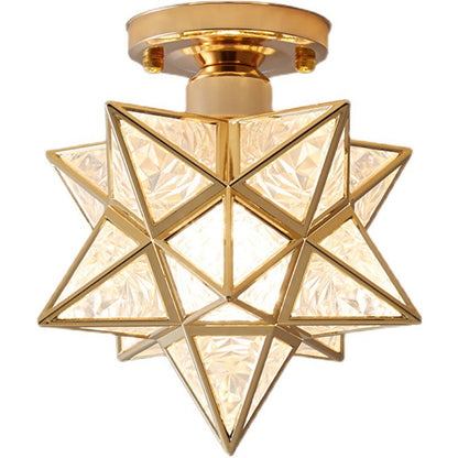 Beautiful Star Shaped Glass Pendant Lighting