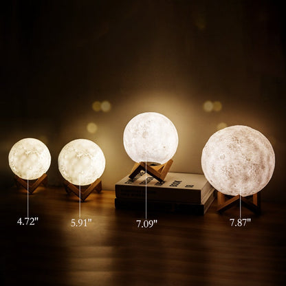 Compact Portable 3D Moon LED Desk Lamp