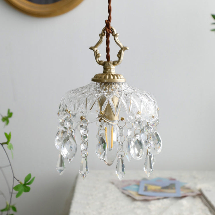 Elegant Crystal Pendant Light GoldFinish