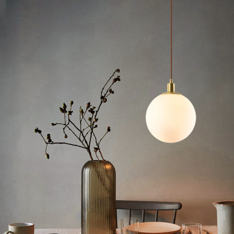 Elegant Glass Pendant Light Adjustable Gold Finish