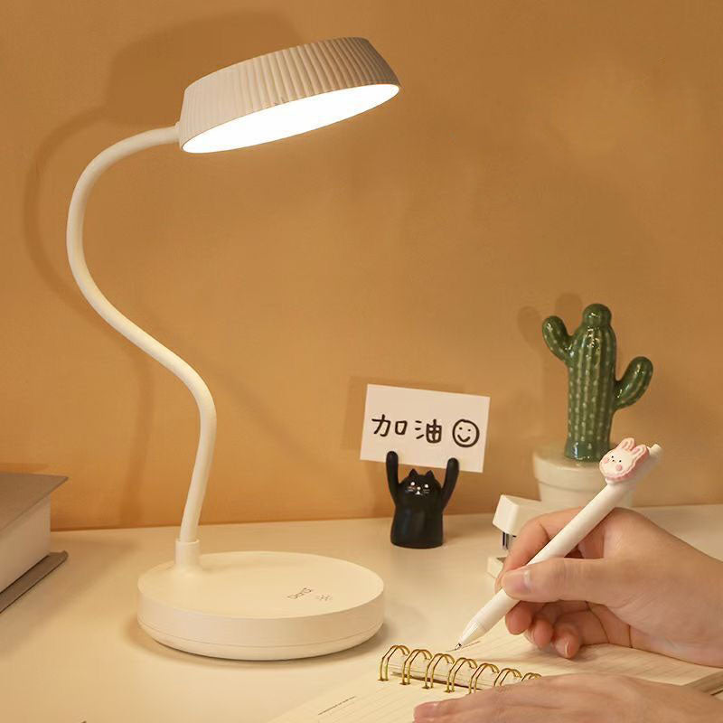 Simple Round LED Desk Lamp with USB Port
