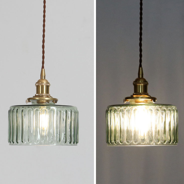 Sleek Copper Glass Pendant Light Fixture