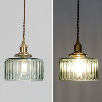 Sleek Copper Glass Pendant Light Fixture