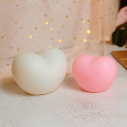 Soft Heart Table Lamp Warm LED Nightlight