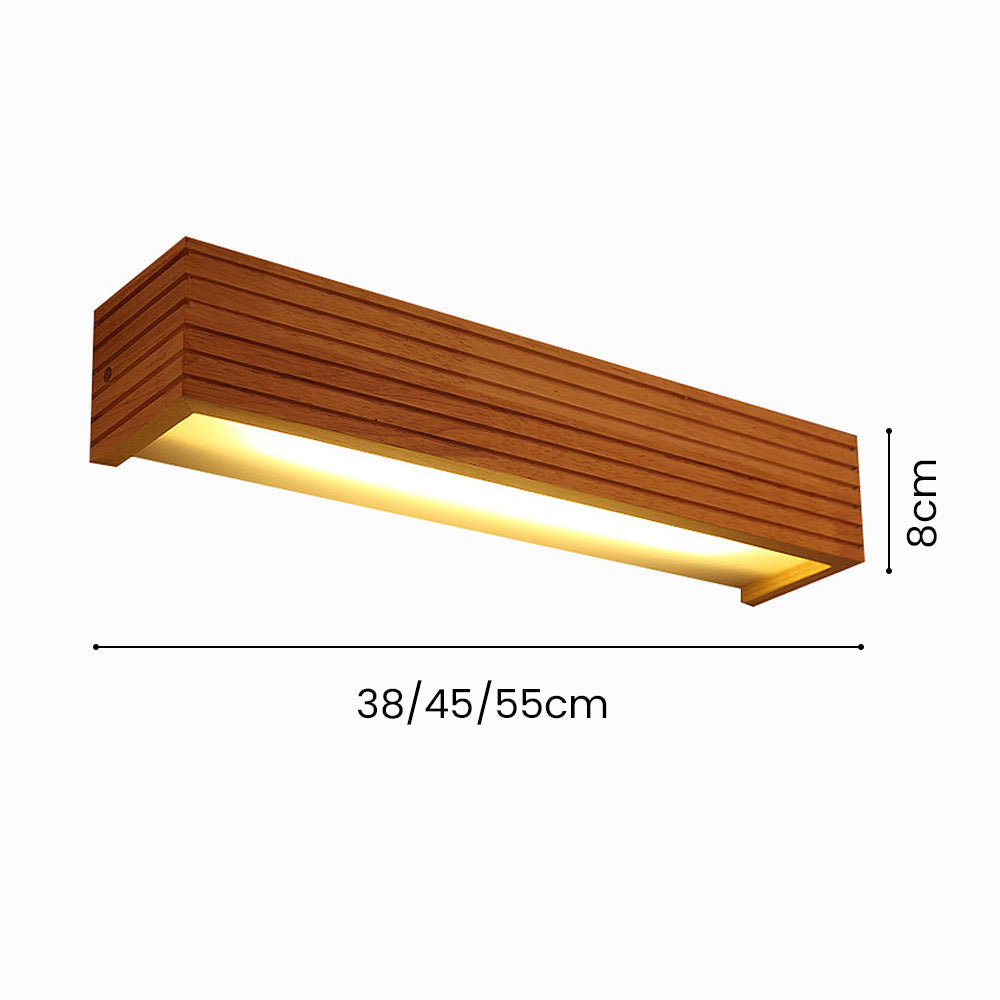 Contemporary Wood LED Sconce Light
