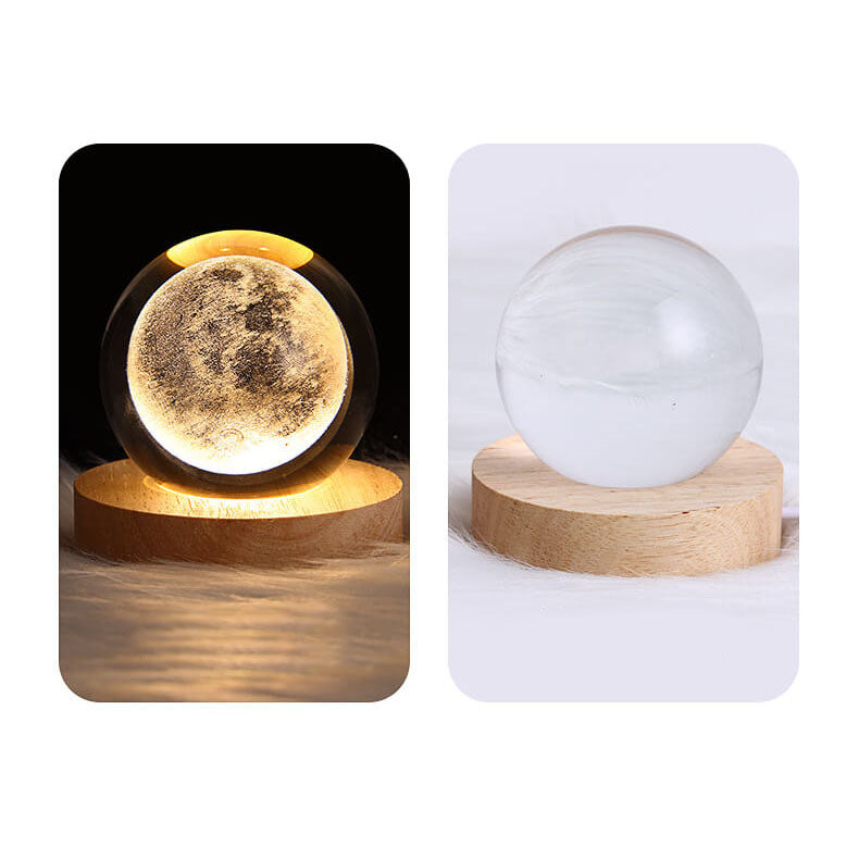 Colorful Crystal Glass USB Desk Lamp