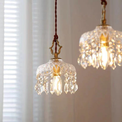 Elegant Crystal Pendant Light GoldFinish