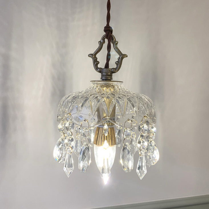 Elegant Crystal Pendant Light GoldFinish