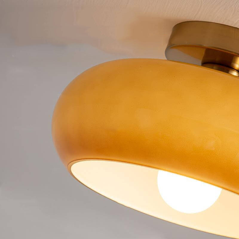 Sleek Glass Copper Pendant Light Fixture