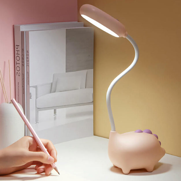 Colorful LED Table Lamp with Fun Dinosaur Eye Protection