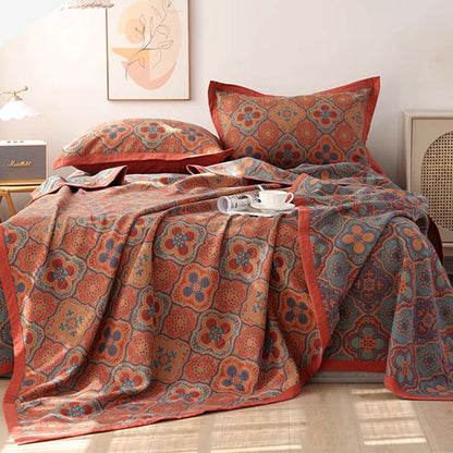 Soft Floral Reversible Quilt for Full Queen King Beds - Cofik