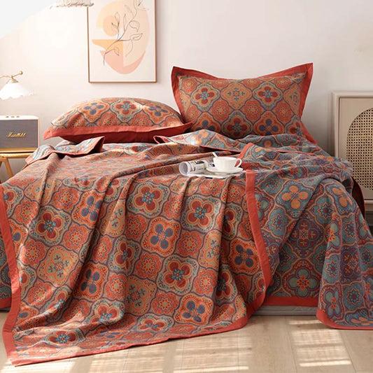Soft Floral Reversible Quilt for Full Queen King Beds - Cofik