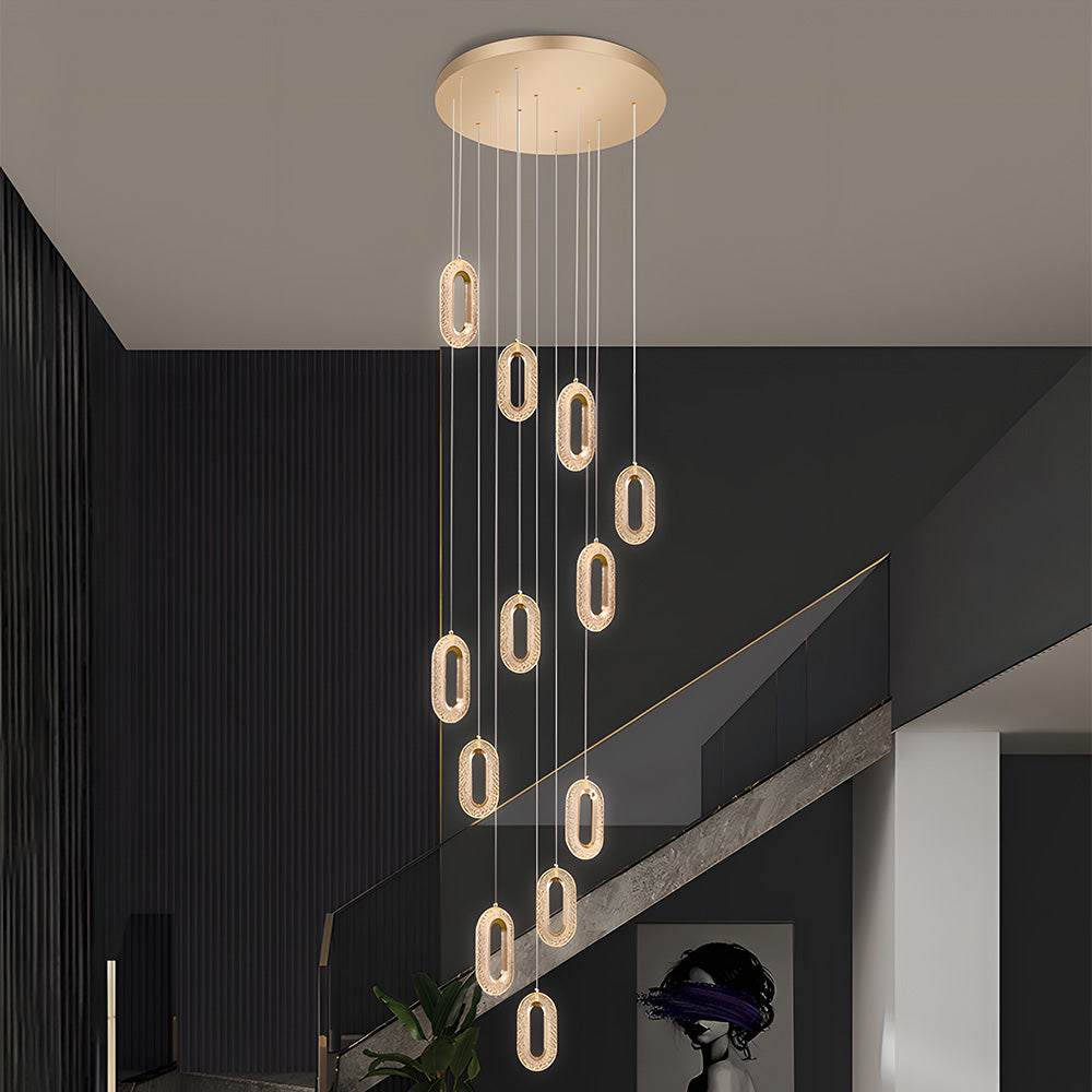 Contemporary Metal LED Hanging Light Fixture