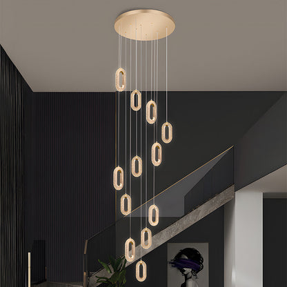 Contemporary Metal LED Hanging Light Fixture