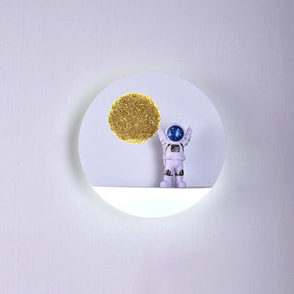 Modern Space Theme Round LED Wall Lamp