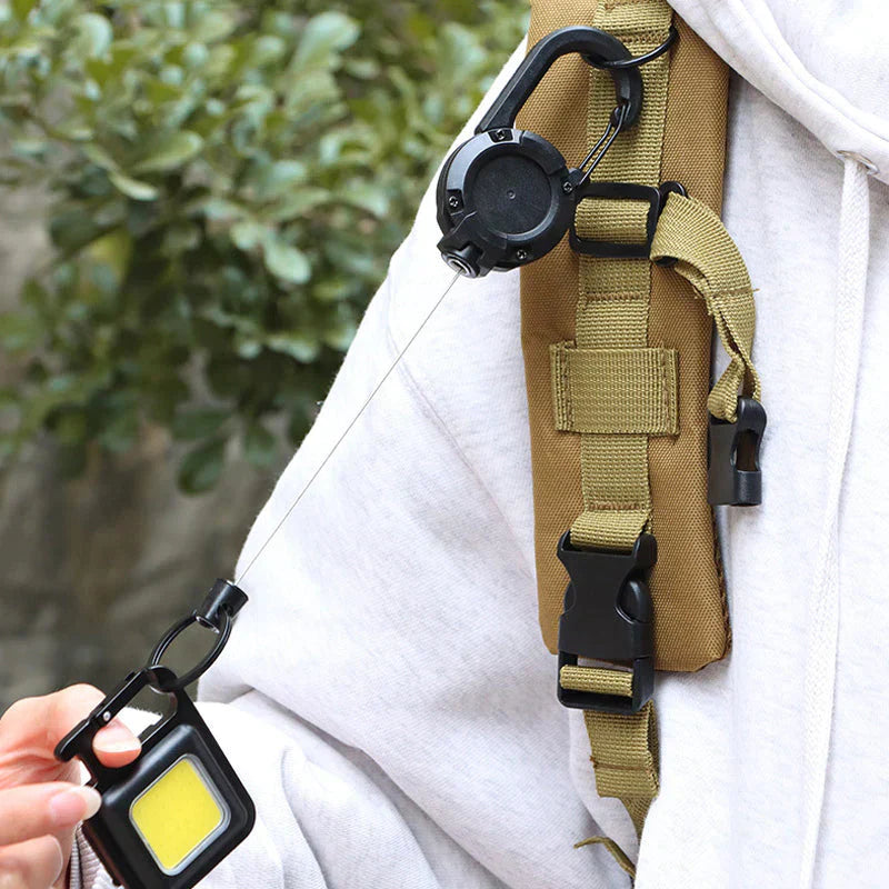 Durable Steel Retractable Security Keychain