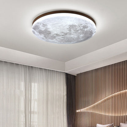 Sleek Wood LED Ceiling Light Fixtures 24W Modern Home