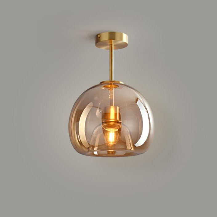 Modern Smoke Gray Glass Light Fixture