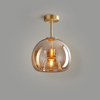 Modern Smoke Gray Glass Light Fixture