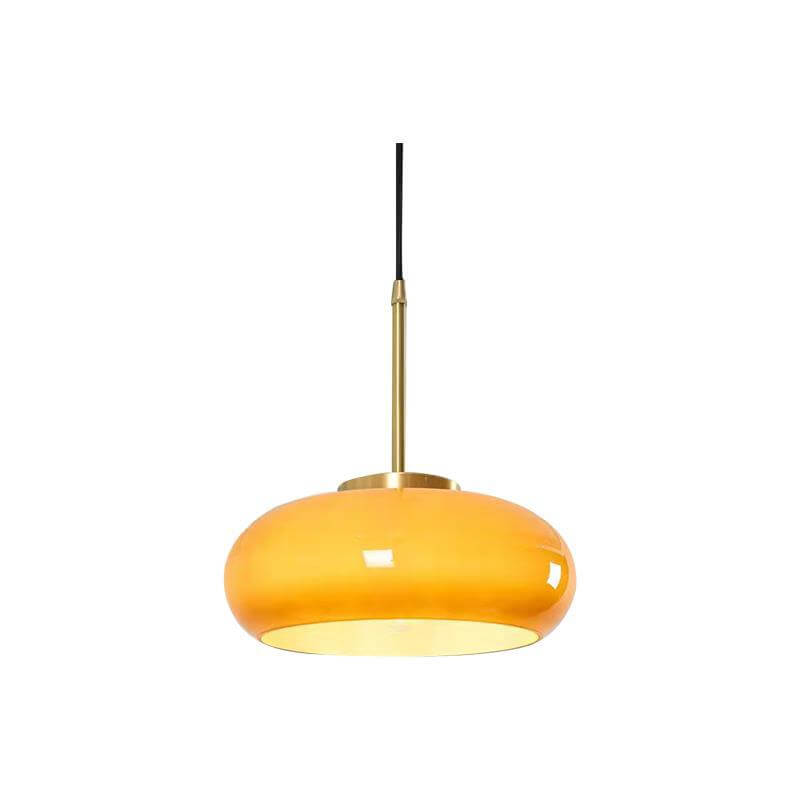 Sleek Glass Copper Pendant Light Fixture