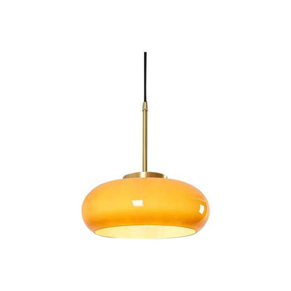 Sleek Glass Copper Pendant Light Fixture