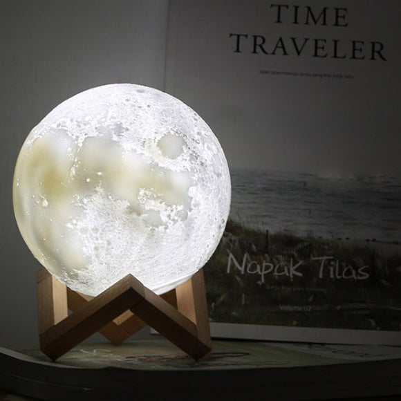 Compact Portable 3D Moon LED Desk Lamp