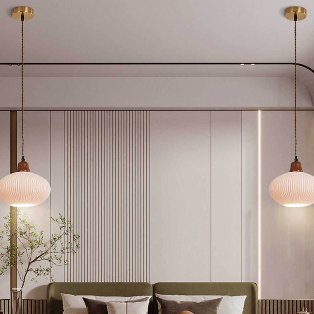 Classic White Ceramic Pendant Dining Light