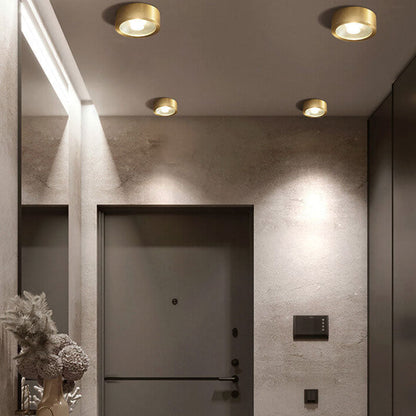 Compact LED Ceiling Lamp Copper Finish - Cofik
