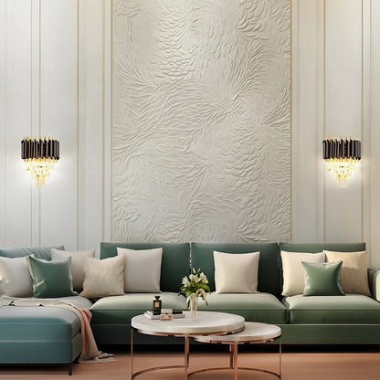 Contemporary Crystal Gold Wall Lamp