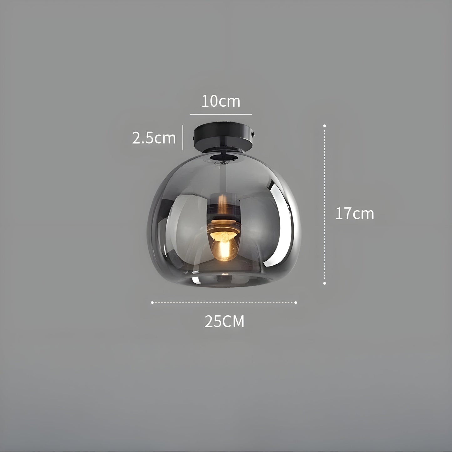 Sleek Glass Ceiling Lamp