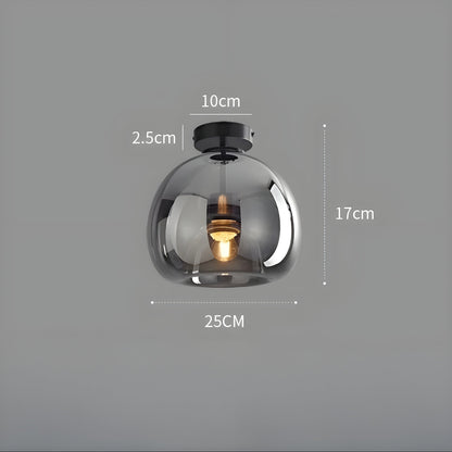 Sleek Glass Ceiling Lamp