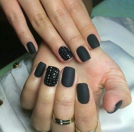 Dark Glossy Black Nail Polish