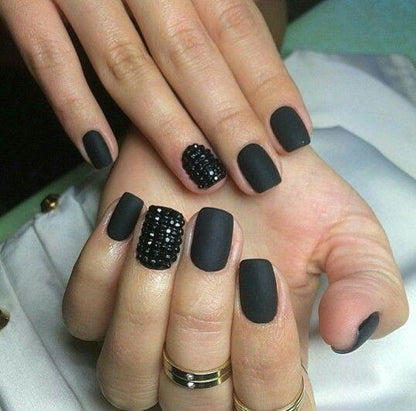 Dark Glossy Black Nail Polish