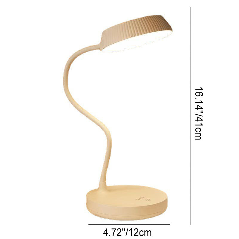Simple Round LED Desk Lamp with USB Port