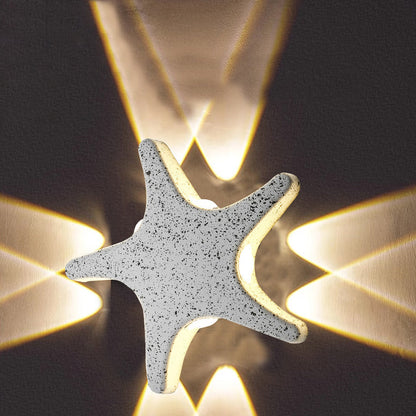 Modern Coastal Starfish LED Outdoor Wall Lamp