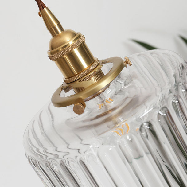 Sleek Copper Glass Pendant Light Fixture