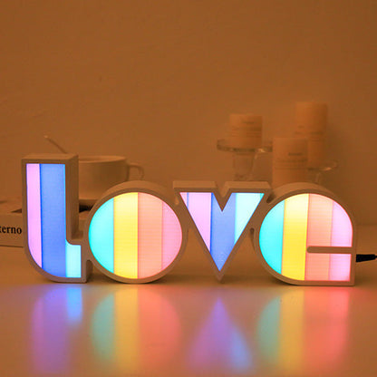 Stylish LED Letter Table Lamp for Bedroom Decor