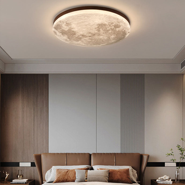 Sleek Wood LED Ceiling Light Fixtures 24W Modern Home