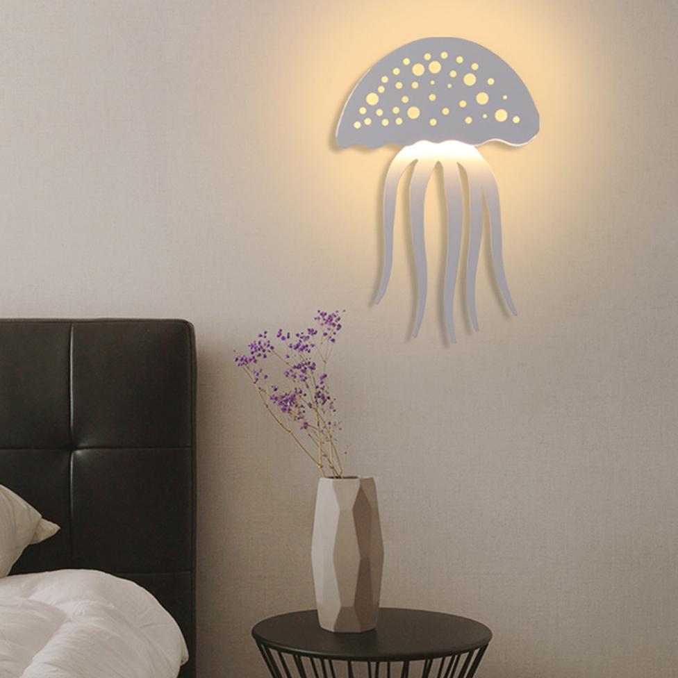 Stylish 1-Light LED Jellyfish Wall Lamp