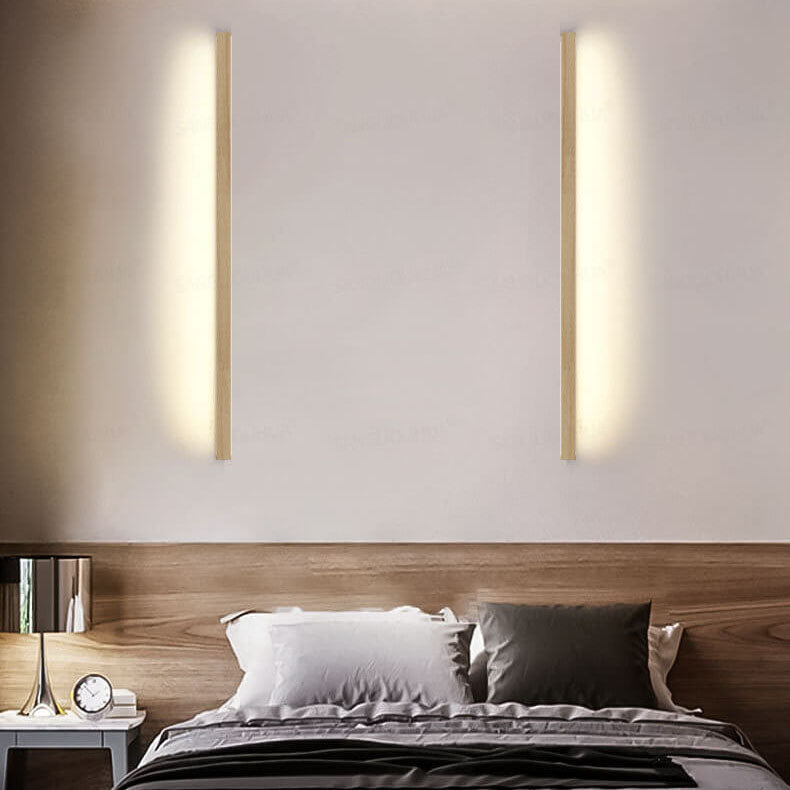 Natural Wood Japanese LED Wall Lamp