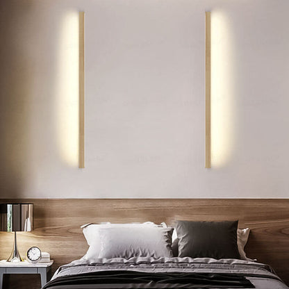Natural Wood Japanese LED Wall Lamp