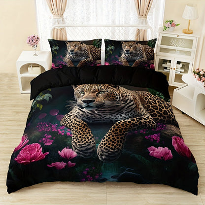 Elegant Floral Print 3-Piece Bedding Set - Cofik