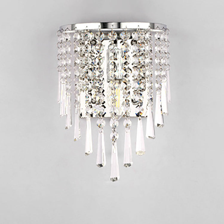 Elegant Round Crystal Glass Wall Light