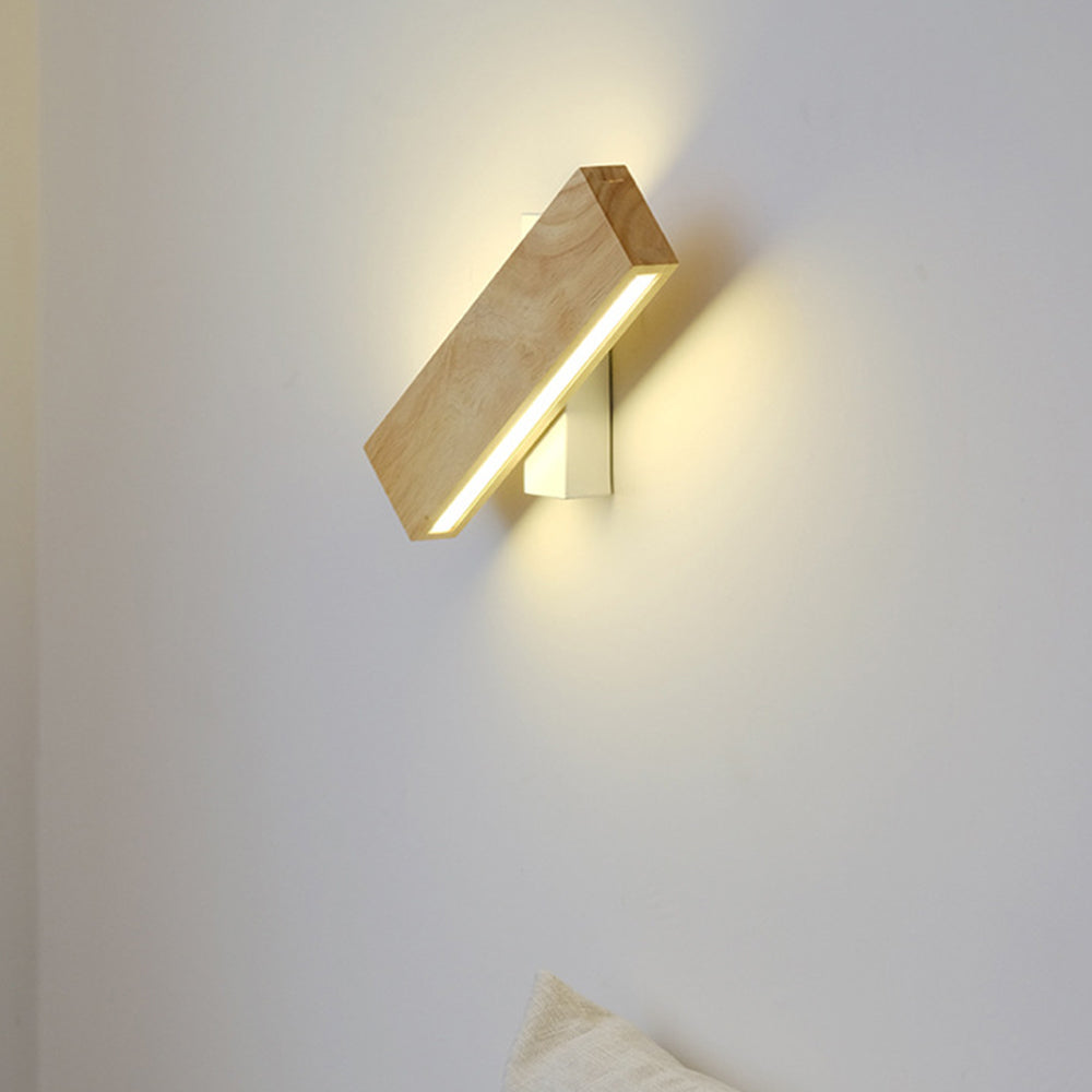 Adjustable Wood LED Wall Light