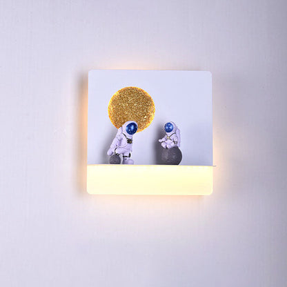 Modern Space Theme Round LED Wall Lamp