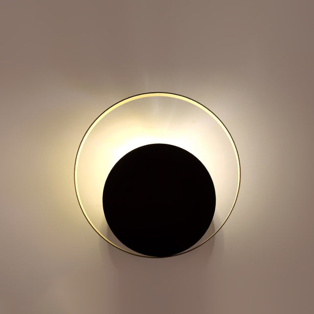 Simple Metal Round Wall Light Lamp For Bedroom