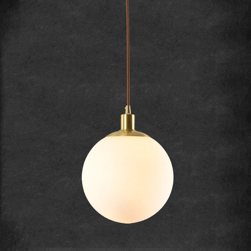 Elegant Glass Pendant Light Adjustable Gold Finish